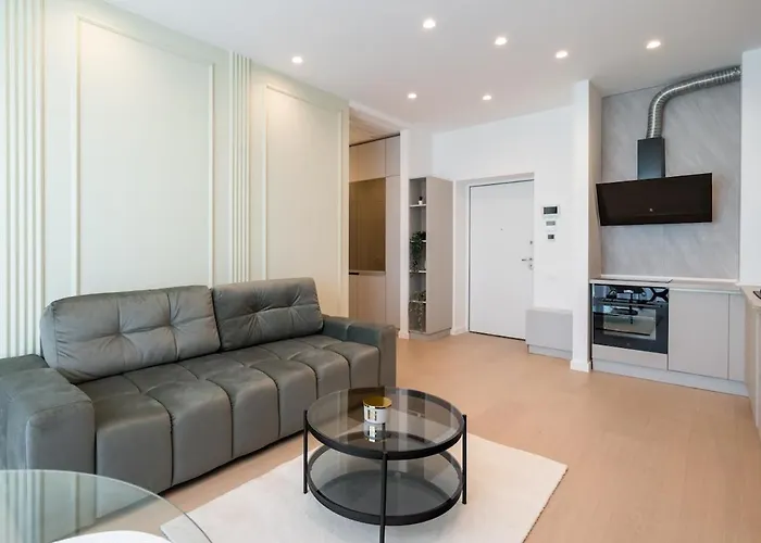 Apartmán Caffe Luxury King Bed Entire Apartment, Underground Parking Near Promenada Bussiness Center Bukurešť